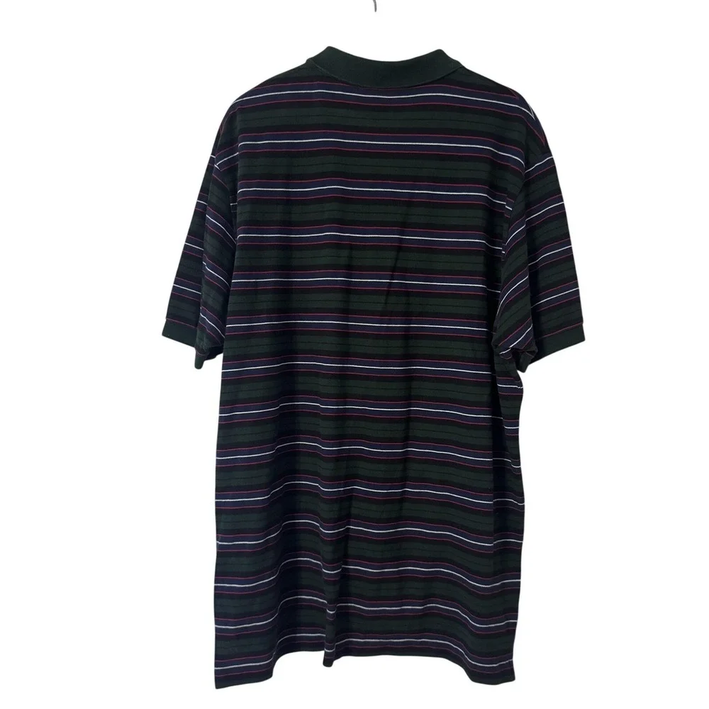 Polo Ralph Lauren Polo Shirt Mens 2XL Green Striped Short Sleeve Pony Logo